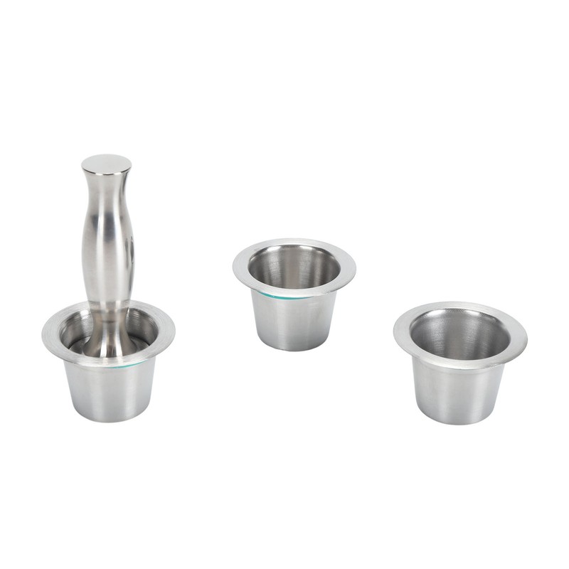3pcs Refillable Coffee Capsule 304 Stainless Steel Coffee Pods with
