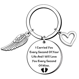 TTOVEN Loss Memorial Gifts Loss of Baby Infant Child Gifts Keyring Miscarriage Keepsake I Carried You Every Second of Your Life Pregnancy Loss Child Sympathy Gift
