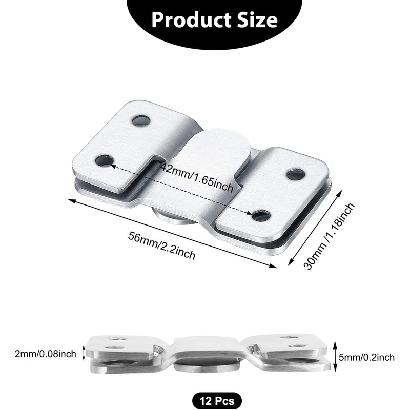 Flush Mount Bracket, Interlocking Photo Frame Hook 56 x 36mm