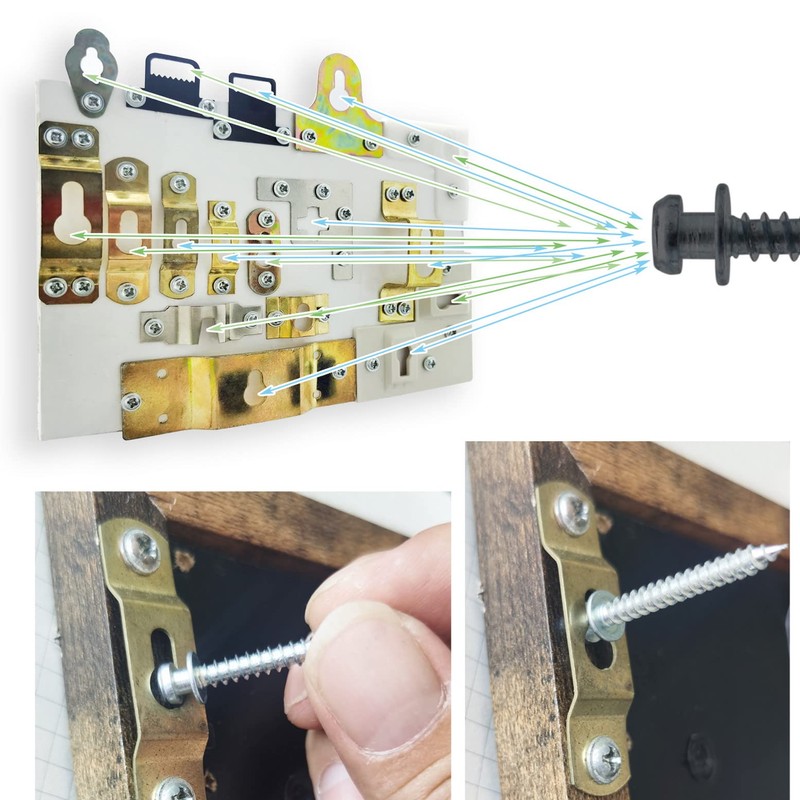 laffeya Picture Hangers, Bear Claw Screw Picture Hook, Double-Headed Bear