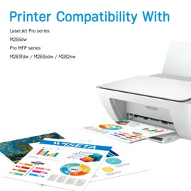 Wiseta Compatible Toner Cartridge Replacement for HP 206X (Black, Cyan, Magenta, Yellow 4 Pack)