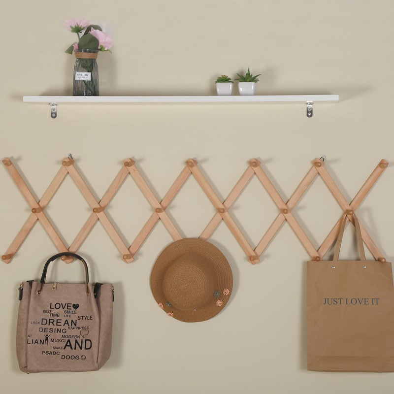 SKOLOO Accordion Wall Hanger, Modern Expandable Coat Rack Wall Mounted,