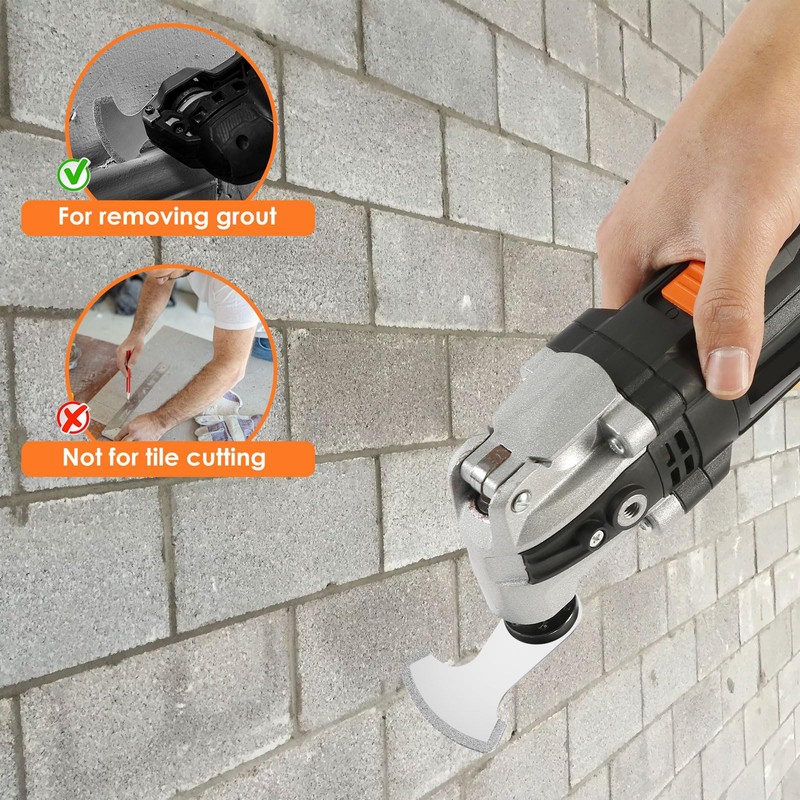 6Pcs Diamond Boot Oscillating Multitool Blades - Durable Grit Grout