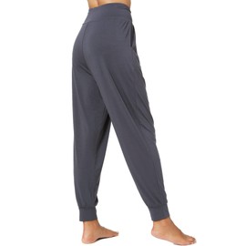 GYS Women Pajama Pants Bamboo Viscose High-Waist Soft Sleep Bottoms with Pockets, Dark Grey, XX-Large Plus