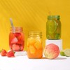 16 oz Teal Mason Jars with Lids，Regular Mouth Canning Jar,