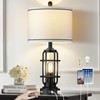 26" Modern Lamp for Living Room, Industrial 3-Way Dimmable Beside