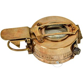 Vintage Compass Military Navigational Marine Brass Devices Pocket Nautical Navigational Instrument