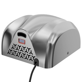 Happybuy 1300W Commercial Hand Dryer, Automatic High-Speed Stainless Steel Hand Blower, Warm Wind for Restrooms, 120V Plug-in/Hardwired, Suitable for Business Use