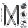 BoiLafiYon Suspenders for Men with Heavy Duty Clip, 2" Wide