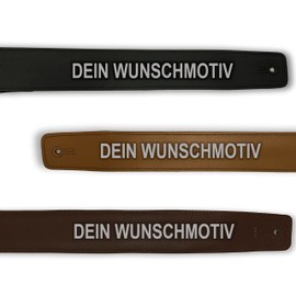 DER BANDMARKT High-Quality Leather Guitar Strap with Engraving Design | Leather Guitar Strap for Electric Guitar, Western Guitar, Acoustic Guitar or Bass | Electric Guitar Strap Made of Genuine