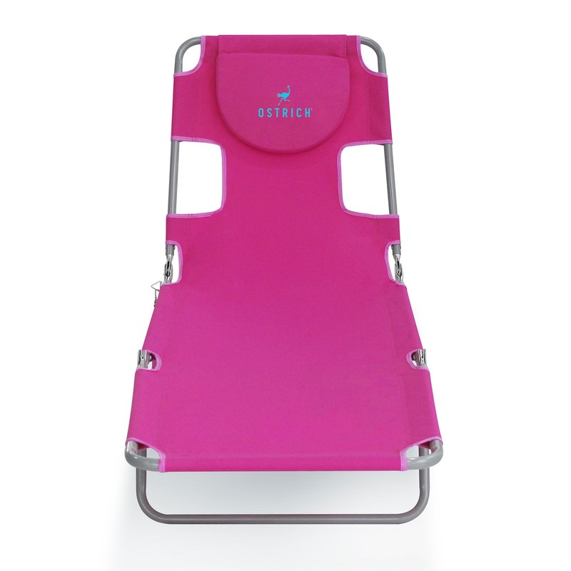 Ostrich Chaise Lounge Folding Portable Sunbathing Poolside Beach Chair (2