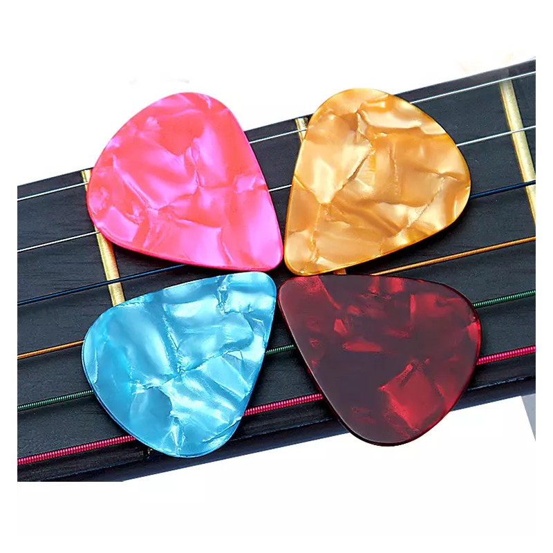 Microseven 100pcs Custom Acoustic Electric Guitar Celluloid Pick Plectrums 0.71mm