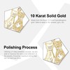 Gold Sitting Cats Charm - 10 Karat Solid Gold -