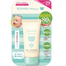 Mummy UV Pure Cream SPF29PA+++ 1.8 oz (50 g) for Babies, Kids, Sensitive Skin, Non-Chemical, 6 Months and Up, UV Absorber Free