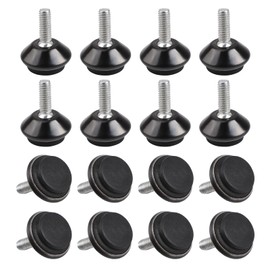 MOROBOR M6 Screw in Adjustable Furniture Levelers, 16pcs Thread Angle Height Adjustable Furniture Levelers, Stainless Steel Screw Foot Levelers Screw On Furniture Glide Leveling for Table Chair Legs