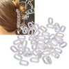 50PCS Acrylic Linking Rings Transparent DIY Assemblable Transparent Color Plating