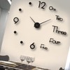 Wall Clock Frameless Decorative Silent Wall Art Clock for Living