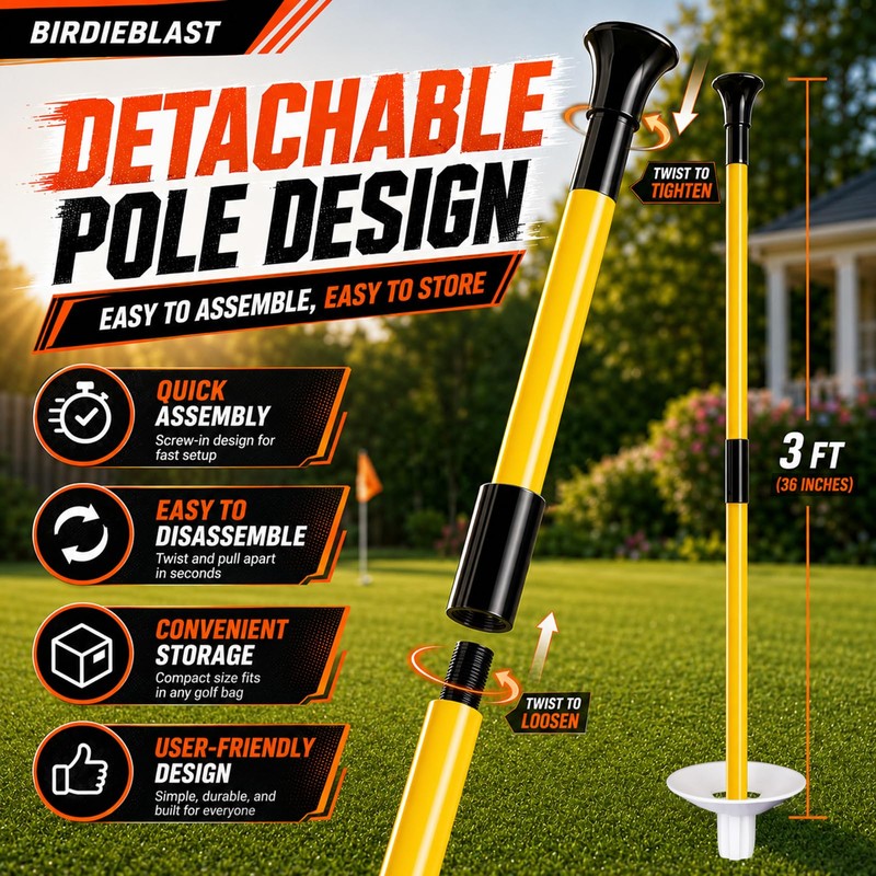 2 or 4 Set 3Ft Golf Flagstick Mini Putting Green