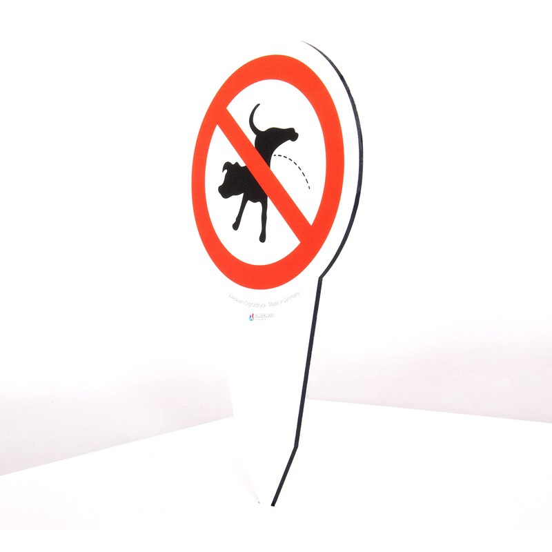 AllesKlaro® High-Quality XXL Plug-In Sign – No Dogs Pee –