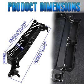 OICCTBF Front Seat Brackets and Storage Tray,Billet Multifunction Tactical Organizer Seat Molle Panel for Toyota Tacoma 2005-2023 for Toyota 4Runner for Lexus GX470/460 2003-2023