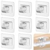 8 Pcs Adhesive Curtain Rod Holder Hooks Self-Adhesive Curtain Rod
