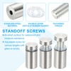 PATIKIL 12x50mm Standoff Screws, 8 Pack Stainless Steel Wall Mount