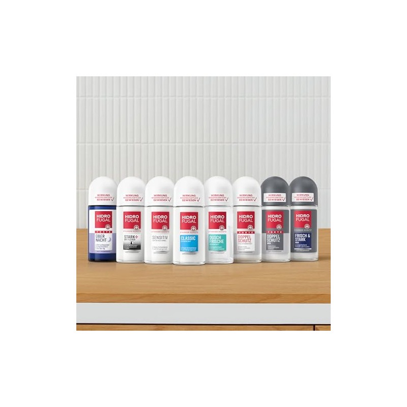 Hidrofugal FORTE DOPPEL SCHUTZ Roll-on, starker Antitranspirant Schutz gegen stress-