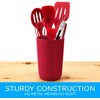 Modern Slim Red Utensil Holder Caddy | Rust Proof and