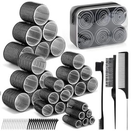 64PCS Tubos para Cabello, Rulos para Cabello, 5 Tamaños 25mm 36mm 40mm 48mm 60mm
