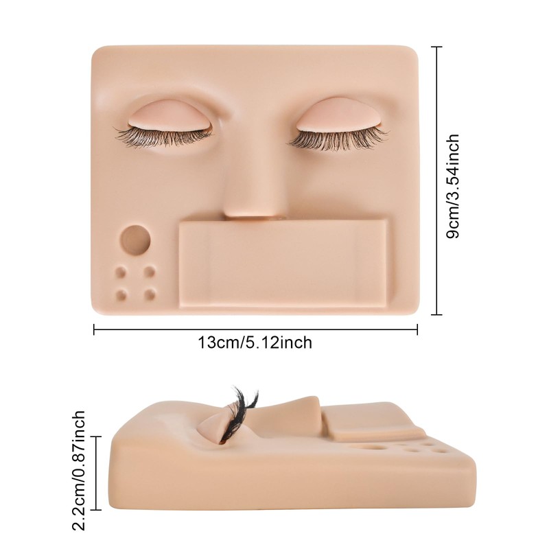 3-in-1 Lash Mannequin Head, Eyelash Extension Mannequin Head, Realistic Makeup