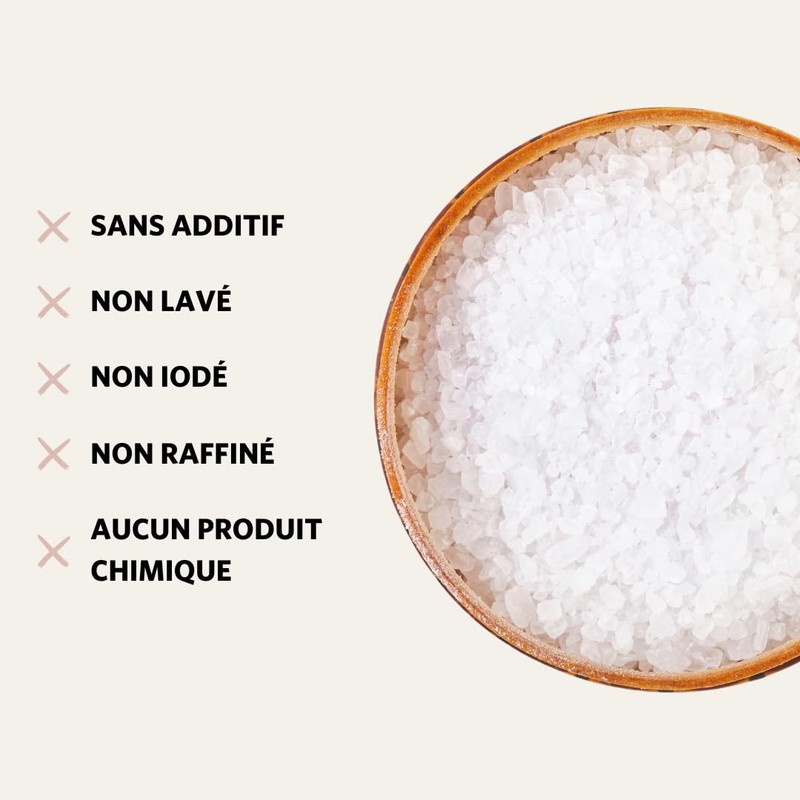 Fleur De Sel, Flaky Sea Salt, w/Potassium, Sodium, Magnesium &