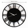 WALPLUS 30cm(11.8") Diameter Acrylic Gloss Roman Wall Clock Black Home