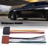 ISO Wiring Harness Adapter, Yctze 2Pcs/Kit ABS Metal Car Radio
