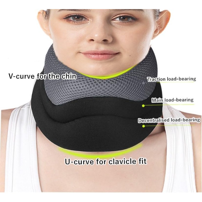 SIQITECHUK Neck Support Brace Adjustable Cervical Collar Soft Neck Support