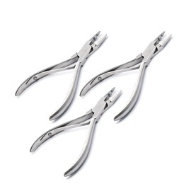 PRECISE CANADA 3 Pcs Multi-Function Hair Extension Plier for Hair Remove Micro Rin DP-30
