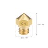 sourcing map 0.4mm 3D Printer Nozzle Head M7 Thread Replacement