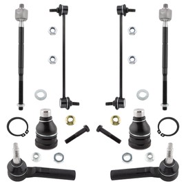 BOXI 8pcs Front Lower Ball Joints+Sway Bars+Tie Rods for Dodge Caliber 2009-2012 / for Jeep Compass/Patriot 2007 2008 2009 2010 2011 2012 2013 2014 2015 2016 2017 | K750385 K500063 ES800408 EV80645