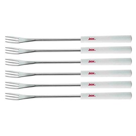 Spring 2890295906 Cheese Fondue Forks Set of 6, White