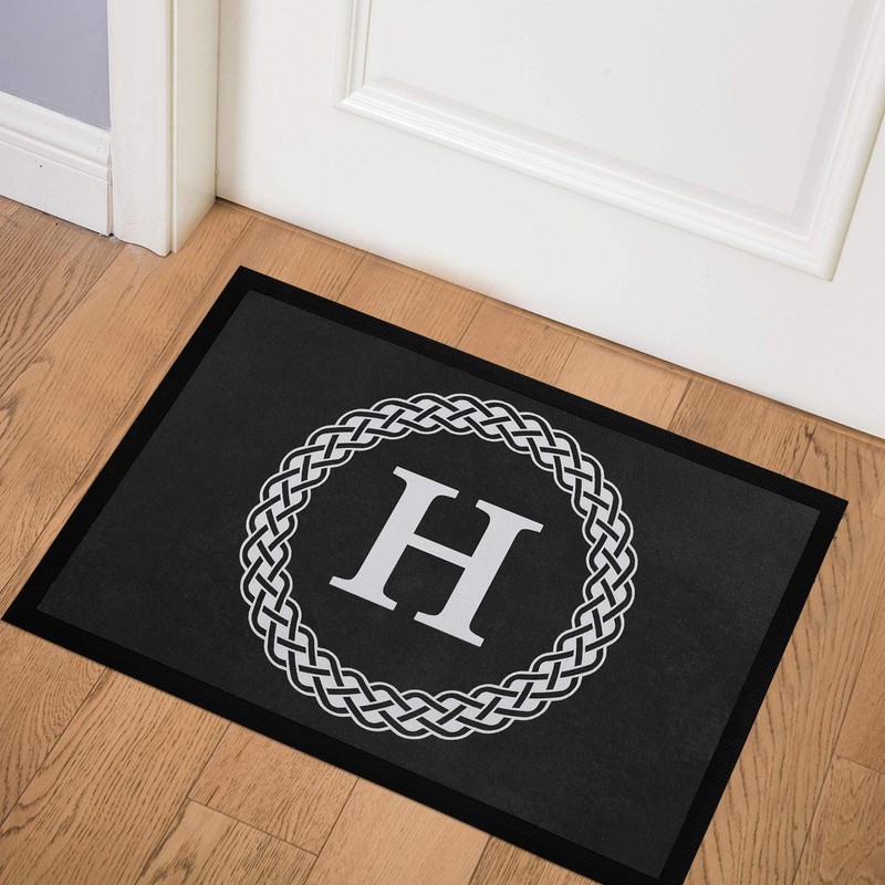 SpecialMe® Doormat Initial Letter Monogram Door Mat Family Married Couples