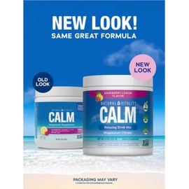 Natural VitalityPolvo de magnesio CALM sabor frambuesa y limón 8 oz