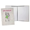Goldi-Design Certificate Folder Girl with Cat White 100% Wool Felt