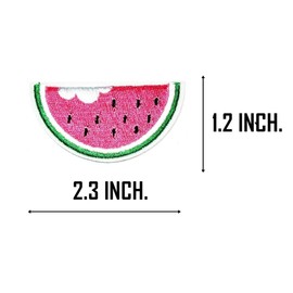 ONCEX Pink Watermelon Fruit Patches Watermelon Cute Fruit Embroidered Applique Iron on Patch Embroidery Sewing for Backpacks Jeans Jackets T-Shirt Hat Clothing