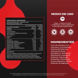 VITAL BOTANICS | Complejo B Completo Con Biotina | Vitaminas B1, B2, B3, B5, B6, B12, Niacina Y Arándano | 200 Cápsulas | Complex B + Energía Y Rendimiento | Suplemento Sin Aditivos Ni Gluten