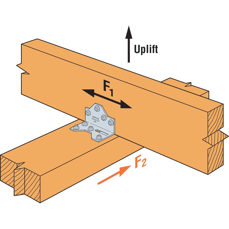 Simpson Strong-Tie A34 1-7/16 in. x 2-1/2in. Galvanized Framing Angle