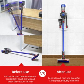 Liboer Universal Vacuum Wall Mount Bracket Compatible with Dyson V8, V7, V6 and Other Brands (4.2-4.96 Inch Handheld) - White Plastic Mounting Bracket