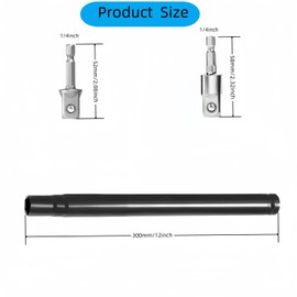 9/16"(14mm) Power Nut Driver Nut Runner Hollow Socket,with1/4" Hex Shank Fit Long Bolts and Ductwork Power Nut Driver for Overhead Fastening Applications Operations
