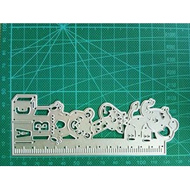 Baby Growth Chart Ruler Border Cutting Dies,Letmefun Metal Cutting Dies Stencils Scrapbooking Album DIY Card Craft Embossing Die Cuts New 2019 Arrival 130x48mm