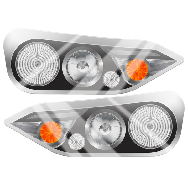 2X Pair Headlights Racecar Vinyl Decals *Different Sizes* - Included