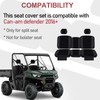 StarknightMT UTV Defender Seat Cover, Waterproof Dustproof Seat Covers Black