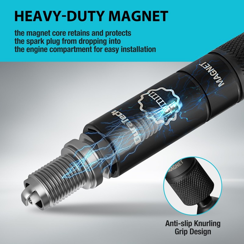 DURATECH 14mm Swivel Magnetic Spark Plug Socket, 1MM Thin Wall